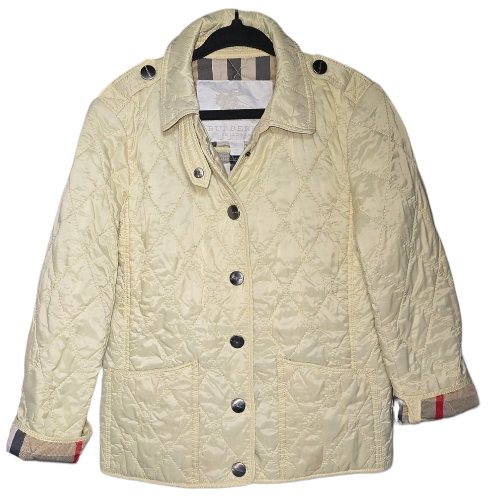 Burberry Children Diamond Quilted Jacket Nova Check Lined 100 / 56 Size - Picture 11 of 16